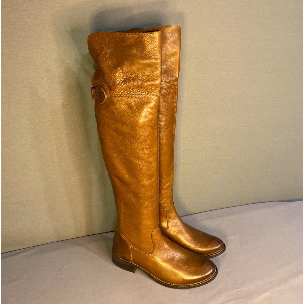 FRYE Natural leather extra high boots.